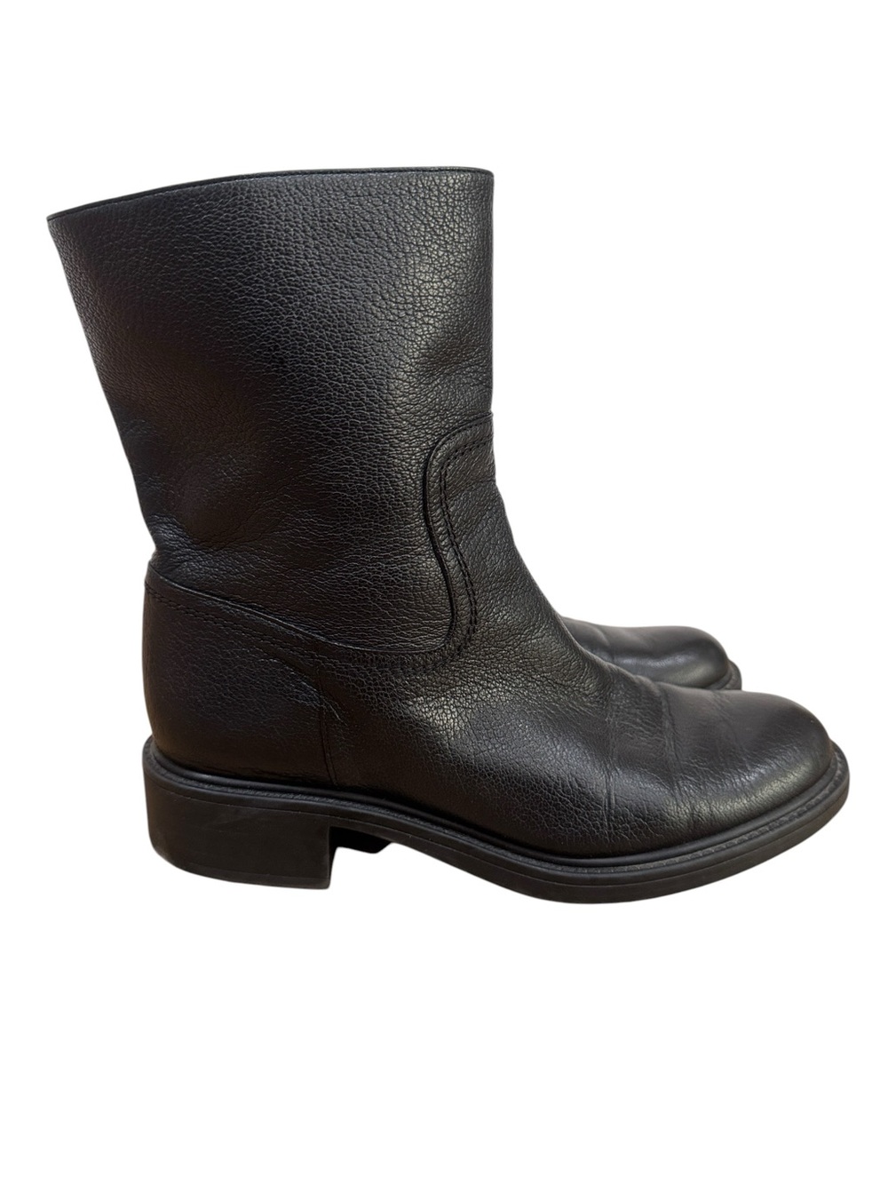 Gucci Maud Black Leather Mid-Calf Boots Size 36.5 - Picture 3 of 6
